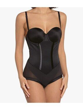 Maidenform 1256 Women's Shapewear Body Briefer Black Lift, Size 38DD